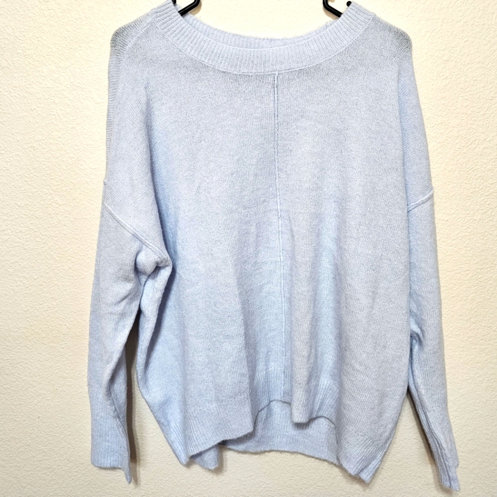 Super Soft Vince Camuto Blue Crew Neck Sweater